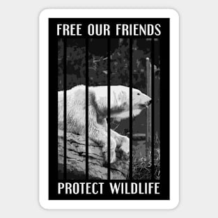 free our friends - polar bears Magnet